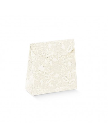 20 Scatole Portaconfetti Harmony Bianco | Sacchetti Per Bomboniere 5x4x15.5 Cm - 3
