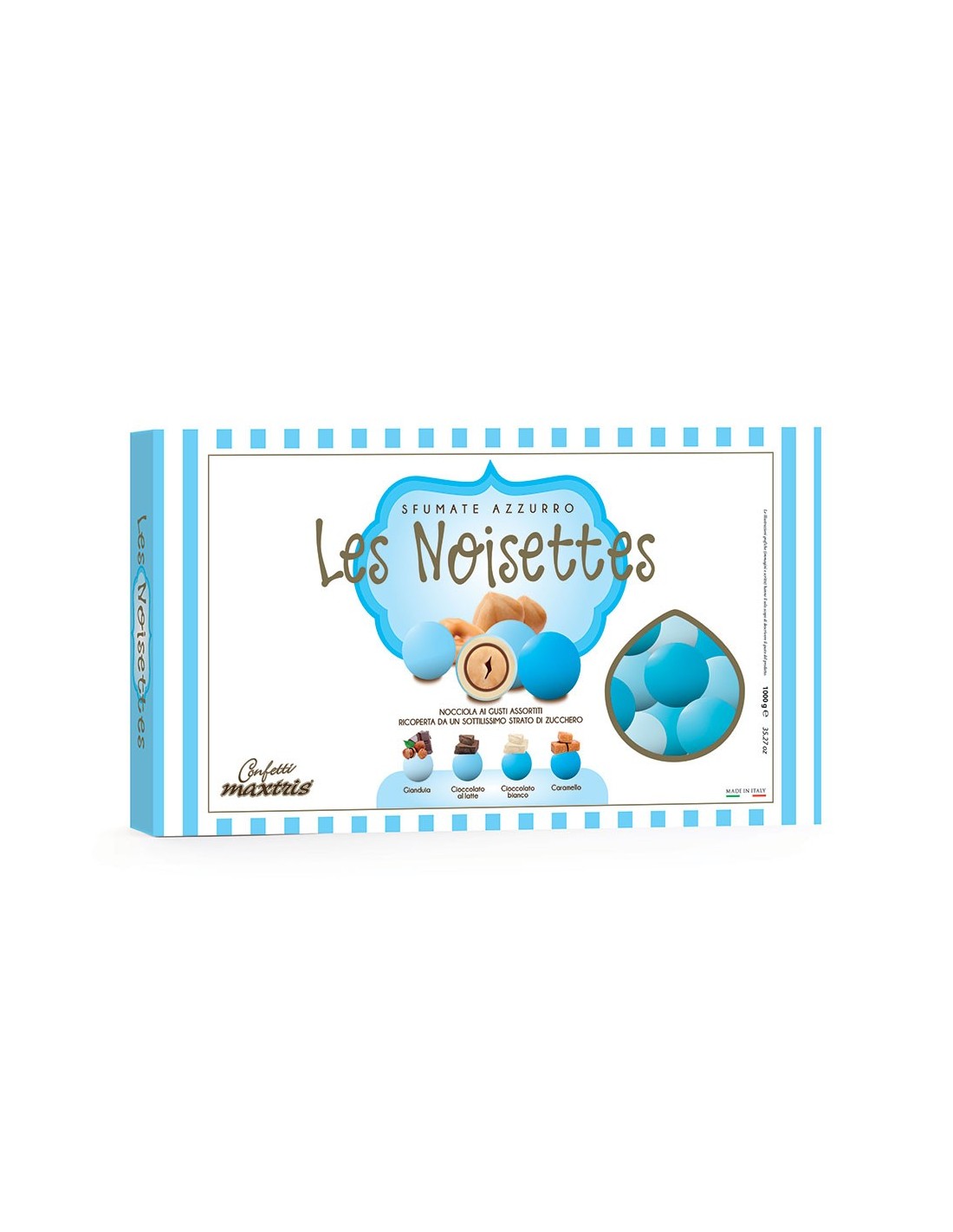 Confetti maxtris cioconocciola sfumati azzurri