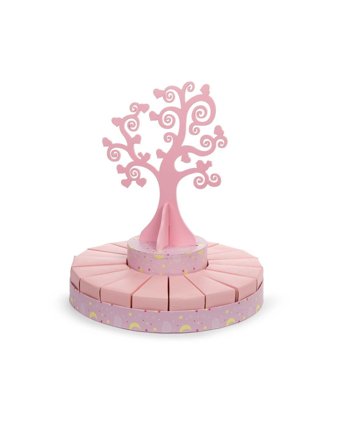Torta bomboniere albero della vita rosa