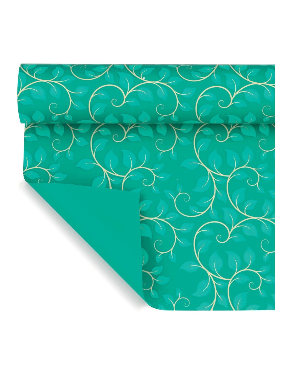 Carta Da Pacco Per Uova Di Pasqua 100cm X 25m - Rotolo Decorato Fiori Verde | Resistente, Made In Italy - Foto 3