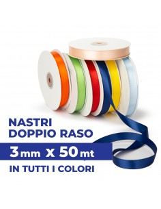 Nastro doppio raso da 3 mm 50 metri 2