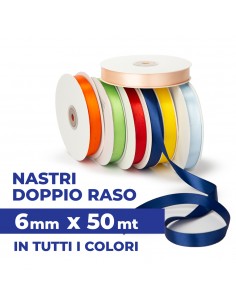 Nastro Doppio Raso 6 mm 50 mt 2