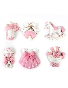 Magneti battesimo bimba assortiti (12 pz) 2