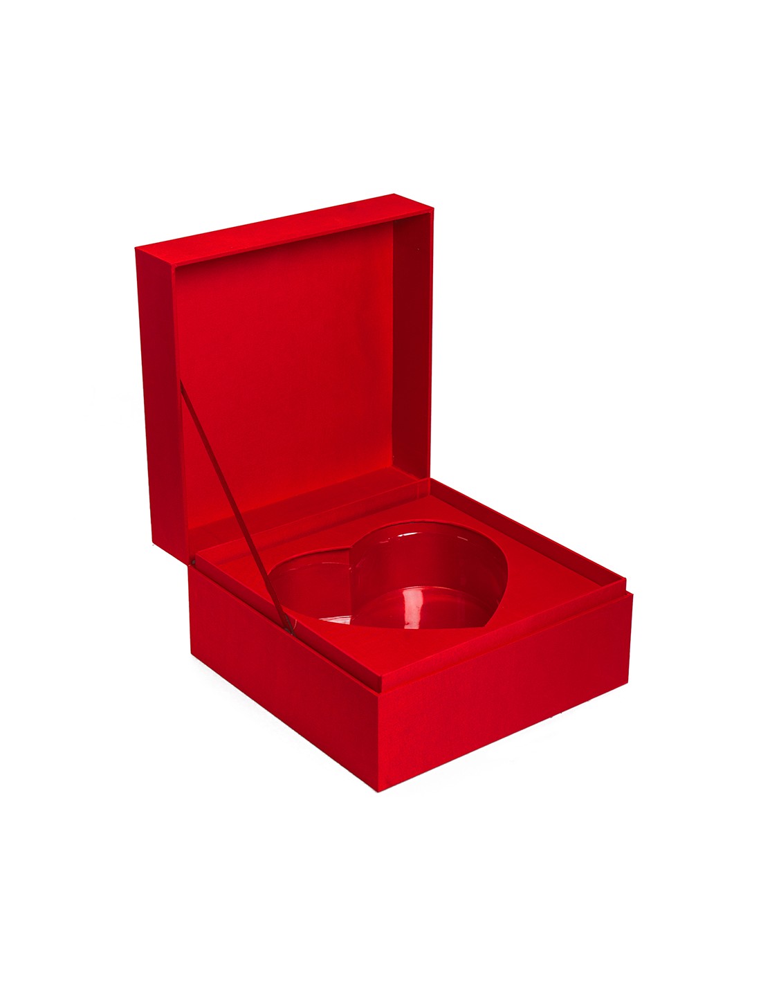 Trade Shop - Set 10pz Scatole Box Regali Varie Misure Matrioska Forma Cuore  Rosso Righe 71955