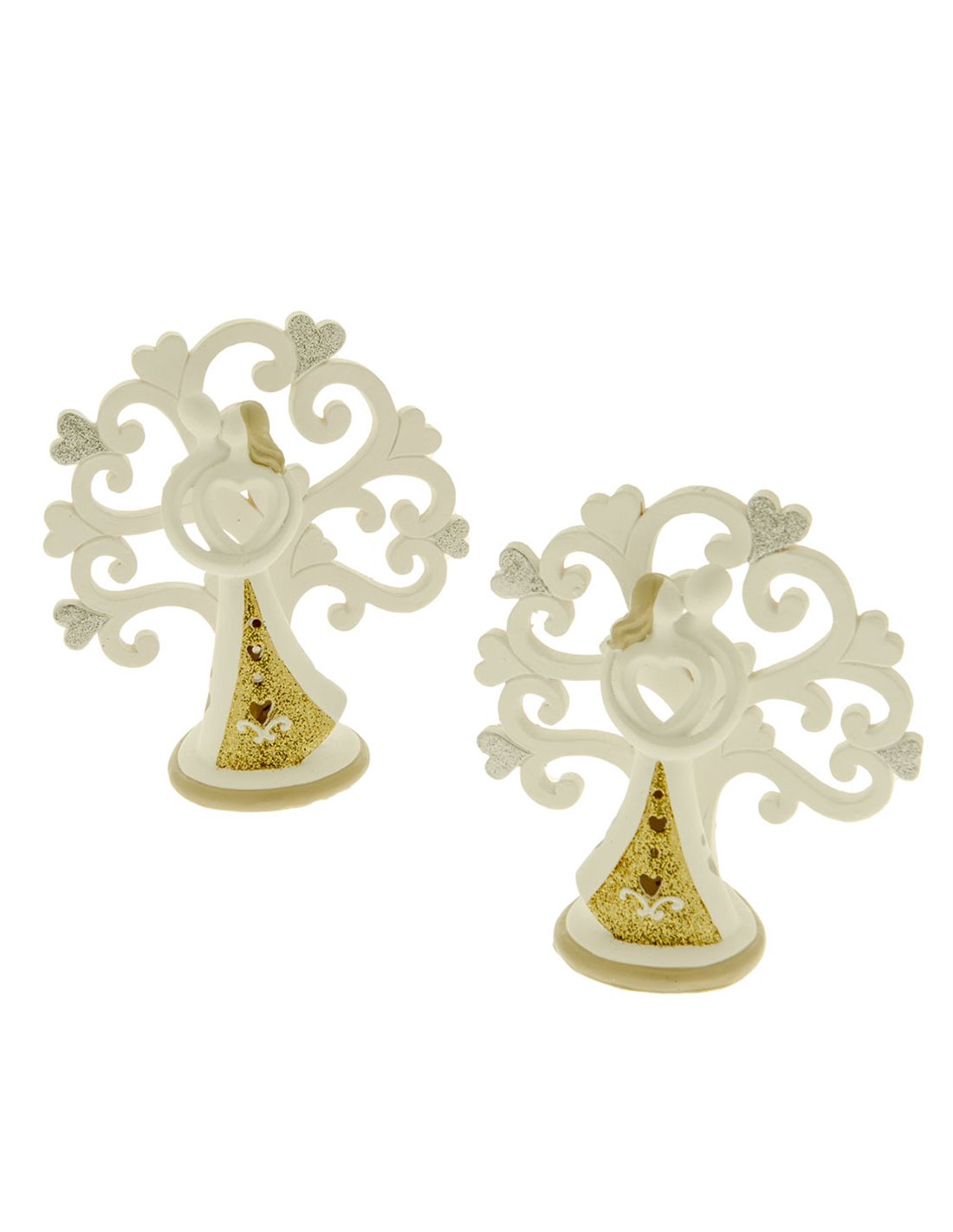 Albero Della Vita In Metallo Dorato Con Base Legno - Decorazione Da Appoggio 27cm | Idea Regalo Elegante - Foto 6