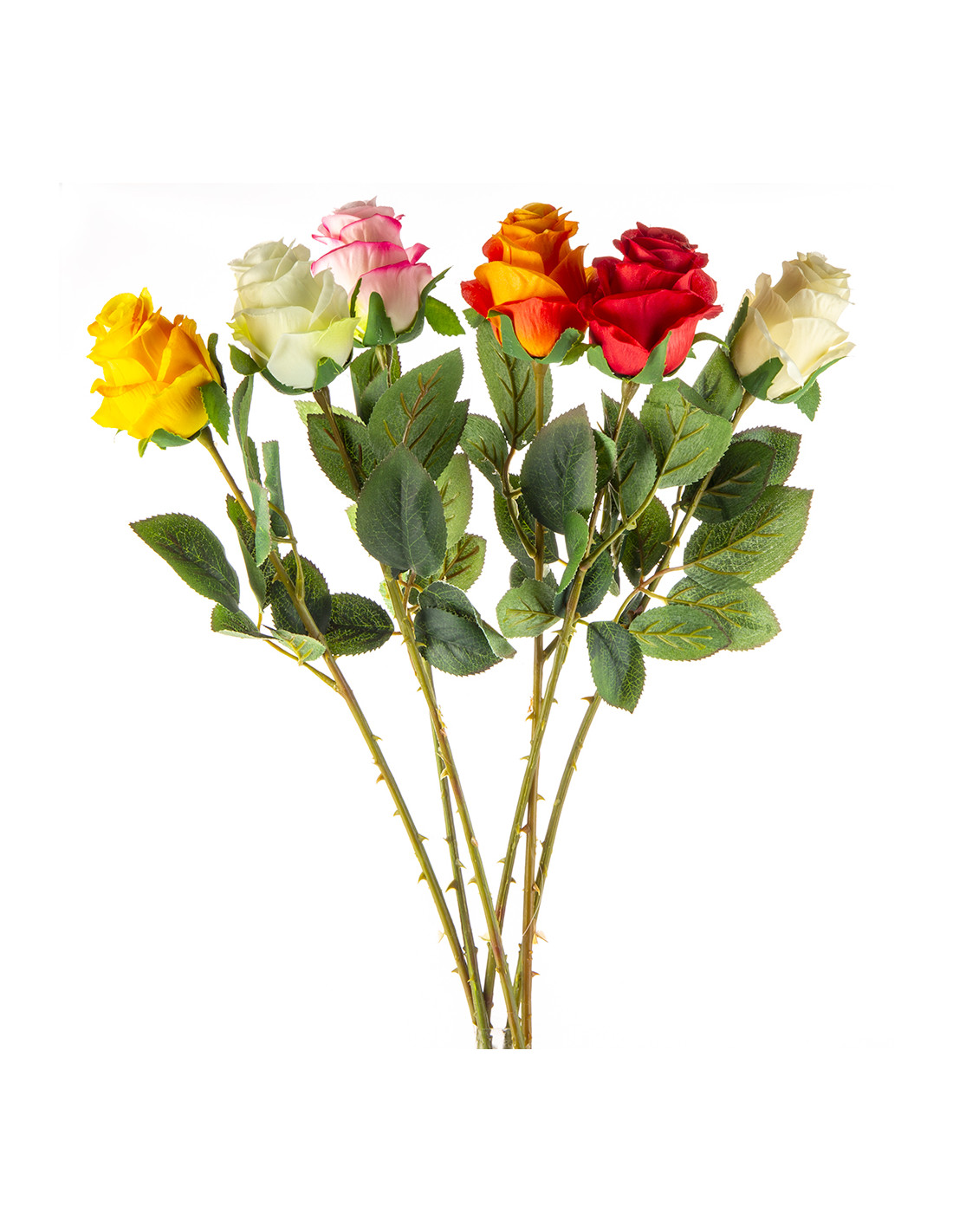 Bocciolo Rosa Colori Assortiti H 66 Cm 36 Pz bocciolo-rosa-colori-assortiti-h-66-cm-36-pz