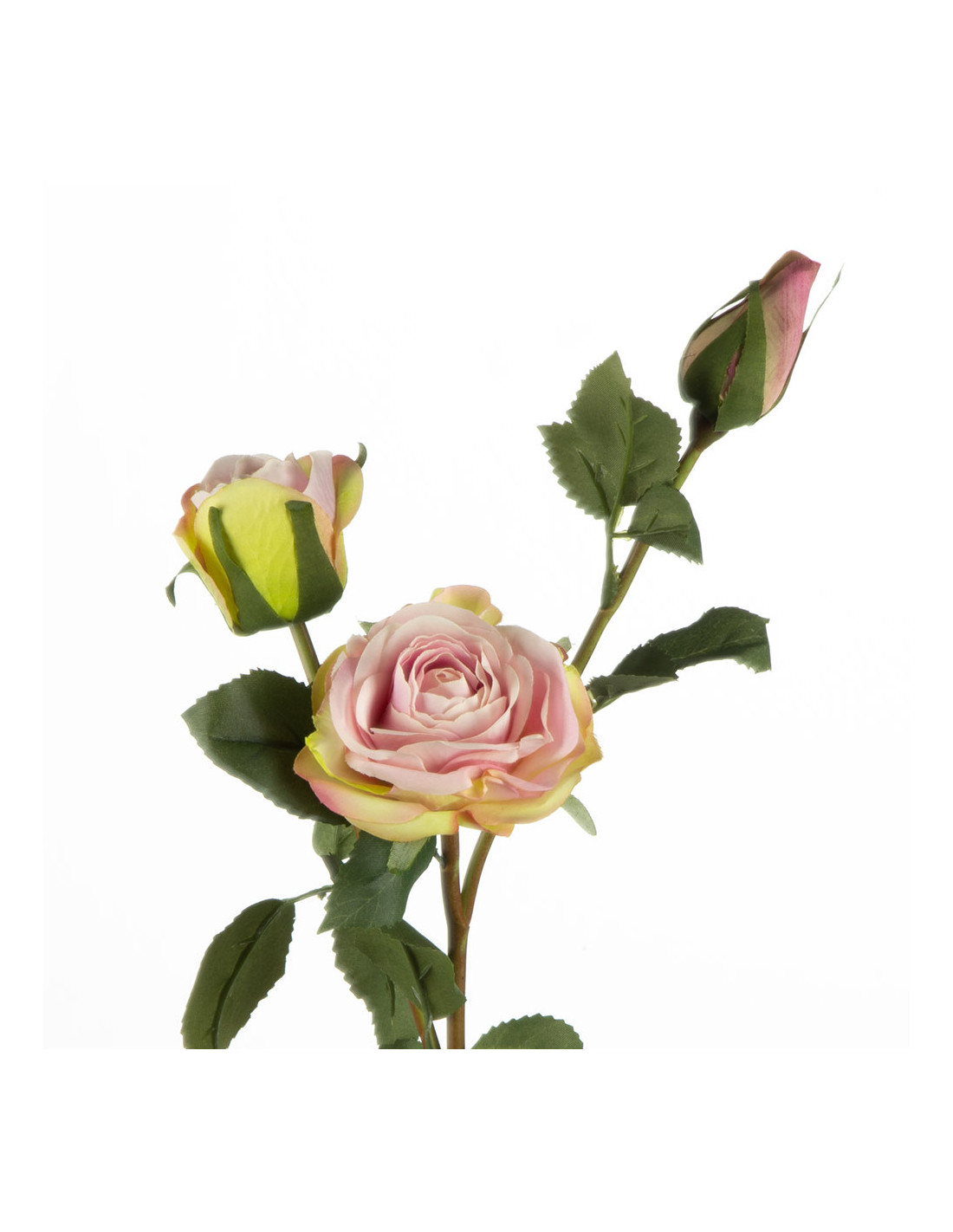 Composizione Di Fiori Artificiali Per Cimitero – Vaso Con Boccioli Di Rose Rosse E Bianche, 37 Cm