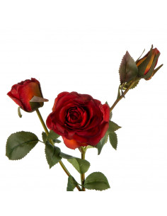 Fiore Rosa Artificiale 3 Boccioli Assortiti | H 68 Cm 2