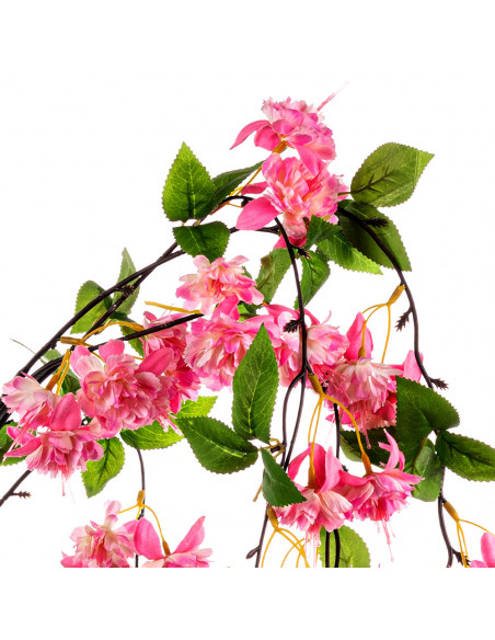 Tralcio Fiori Artificiali Fucsia | H 128 Cm