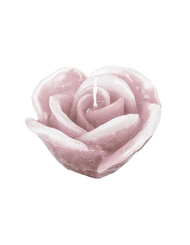 Candela Rosa piccola Rosa Antico Diam. 8 cm