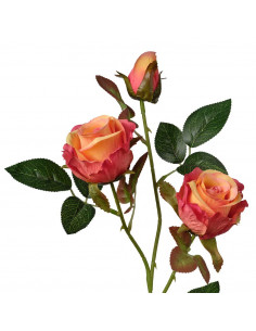 Fiore Artificiale Ramo Rosa Colori Assortiti 2