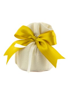Sacchetto Bomboniera Con Scatola Lurex Oro (10 PZ) 2
