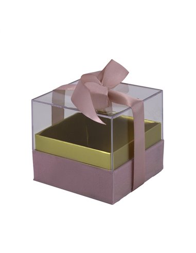 8 Scatole per popcorn arcobaleno e oro 12,5 x 7 cm