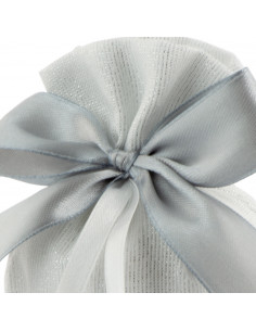 Sacchetto Bomboniera Con Scatola Lurex Argento (10 PZ) 2