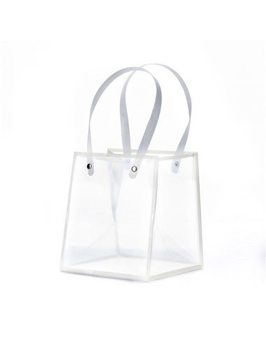 Borsa Trasparente Piccola Per Stadi E Concerti - PVC Impermeabile 21x17x7 Cm - Tracolla Regolabile - Approvata Per Eventi Sportivi E Concerti