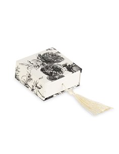 Scatolina Portaconfetti Toile De Jouy Nero Con Divisori 7X7 H 3 Cm (6 PZ) 2