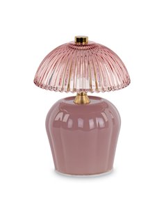 Lampada In Vetro Rosa Antico Con Scatola  2
