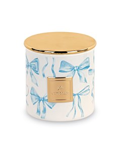 Candela Vetro Fiocchi Azzurri Con Scatola 2