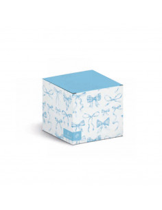 Candela Vetro Fiocchi Azzurri Con Scatola 2