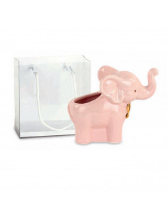 Elefantino Cachepot Rosa Con Shopper  2