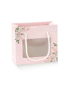 Shopper Elefantino Rosa Con Finestra 16X8X14 Cm (10 PZ) 2